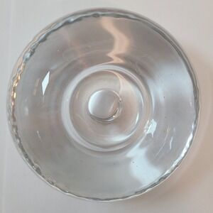 Simon Pearce 2lb Heavy Hand Blown Bubble Votive Crystal Glass Candle Holder